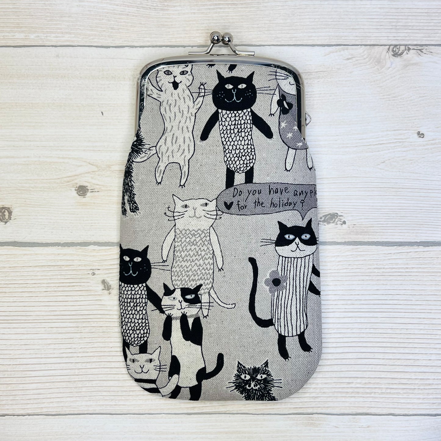 kiss lock eyeglass case neko cats